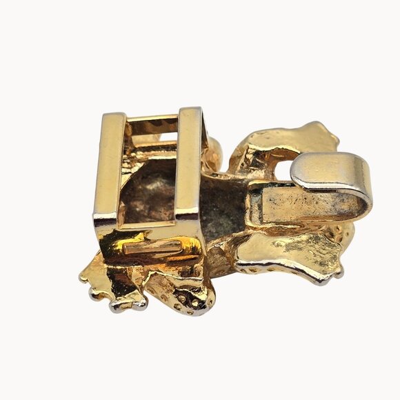 VTG 1975 Mimi Di Gold Tone Figural Frog Belt Buckle Accessory Whimsical Fairy - Picture 5 of 8